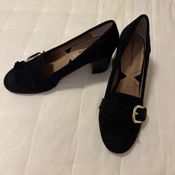 Adrienne Vittadini Shoes - NWOT Adrienne Vittadini AV Ginty Suede Block Heel Pumps